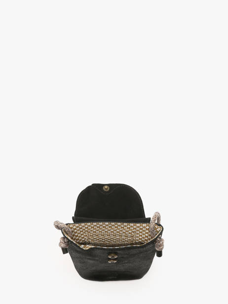 Cross Body Tas Vintage Leder Mila louise Zwart vintage 3568X ander zicht 3